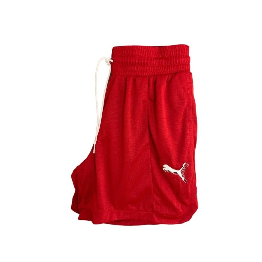XS Puma Red Women's‎ Foundation Shorts Basketball New 539945